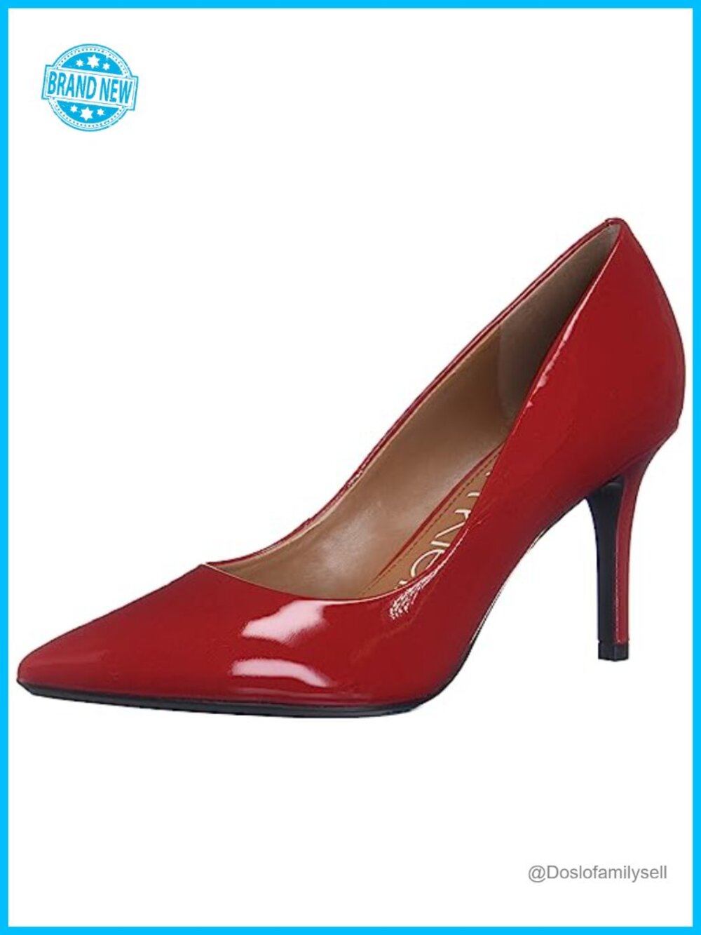 Pointed Toe Stiletto Pump Leather 4 Inch Dress Shoe Office Business Casual